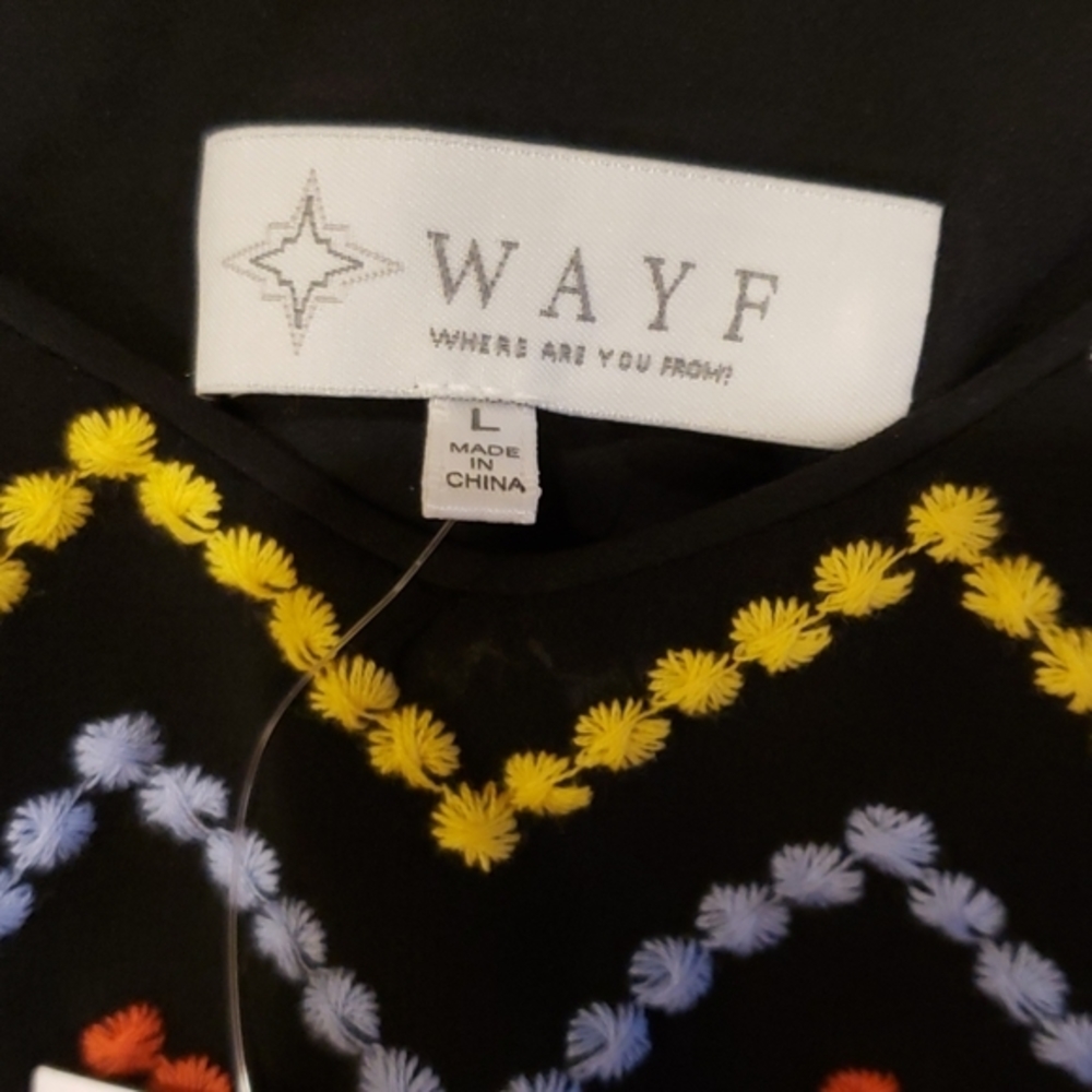 NWT WAYF EMBROIDERED CHEVRON ‎ CAMI - Picture 4 of 7